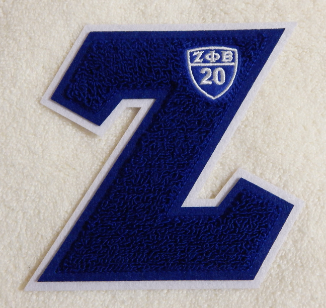 Zeta Chenille Single Letter Patch - Sew On Only